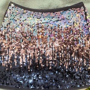 H&M Girls Sequin Ombre Mini Skirt in Pink and Blue